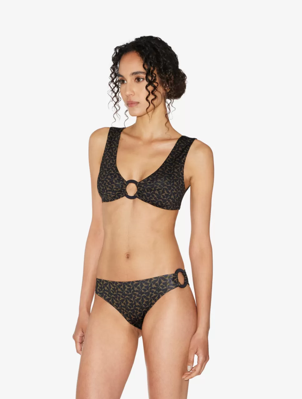 Fashion Bralette Mare Verde Scuro E Nero Bikini