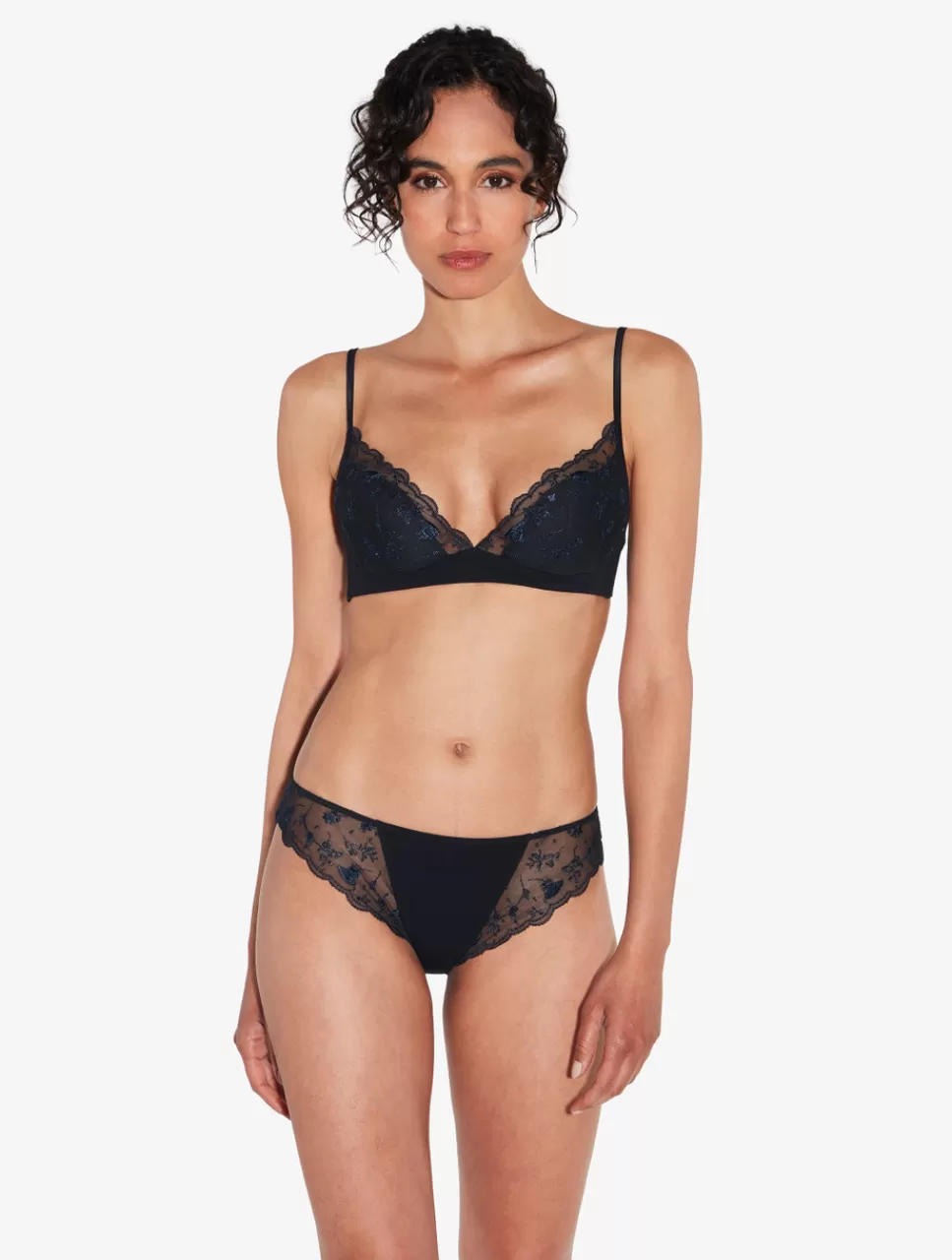 Outlet Brassière Onice Con Tulle Ricamato Bralette | Imbottiti