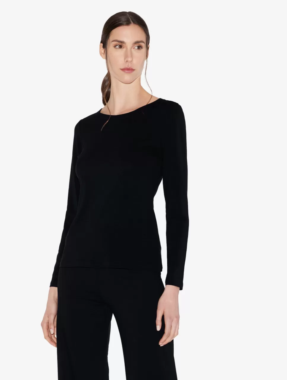 Online Maglia A Manica Lunga In Cotone Loungewear | Canotte & Top