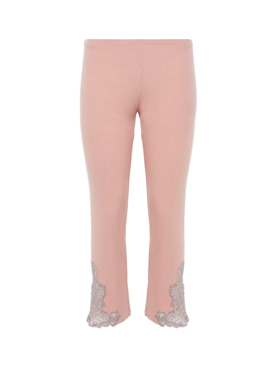 Hot Pantalone A Costine Misto Cashmere Colore Blush Clay Con Ricami A Frastaglio Loungewear | Short & Pantaloni