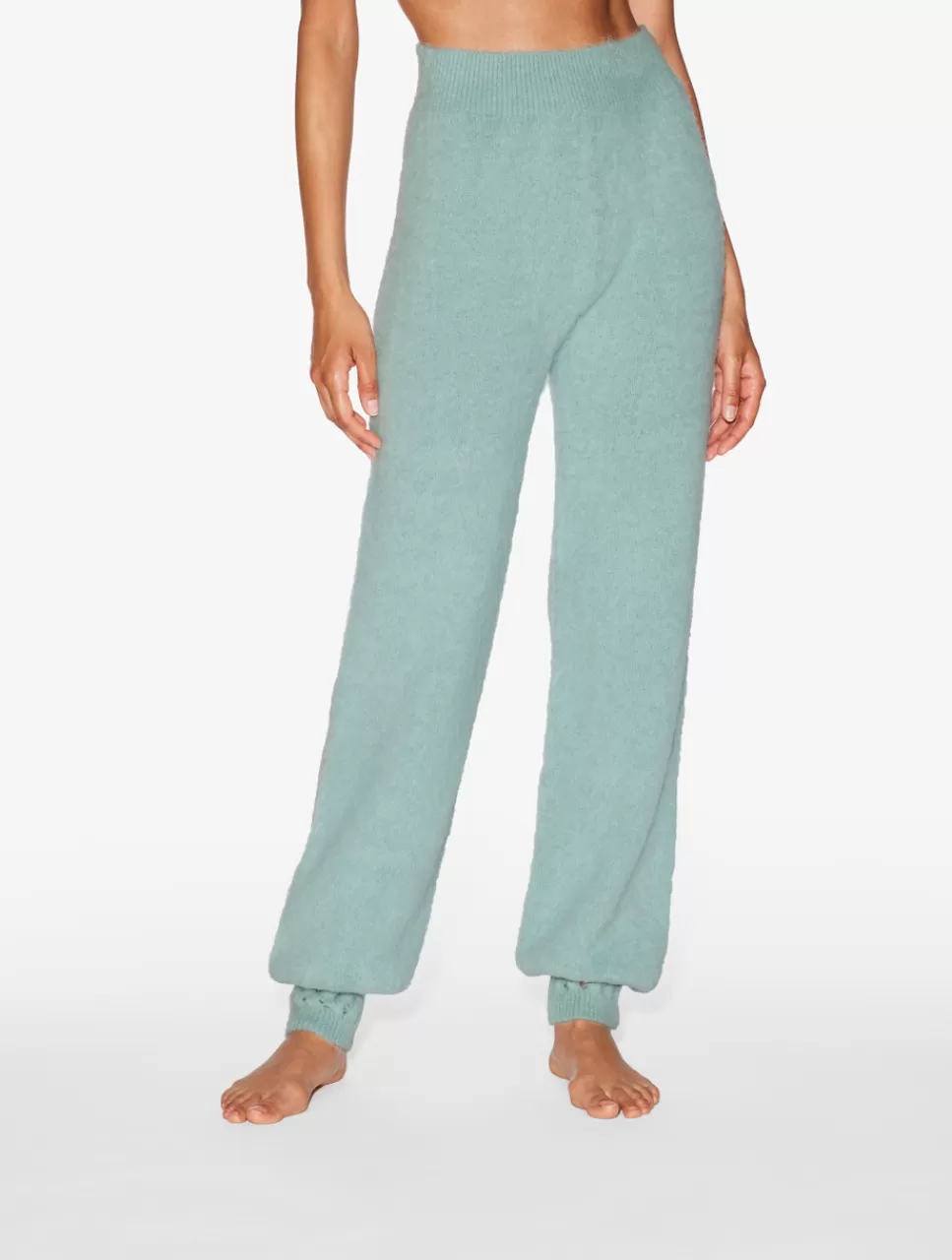 Online Pantaloni In Misto Lana Di Alpaca Color Mandorla Loungewear