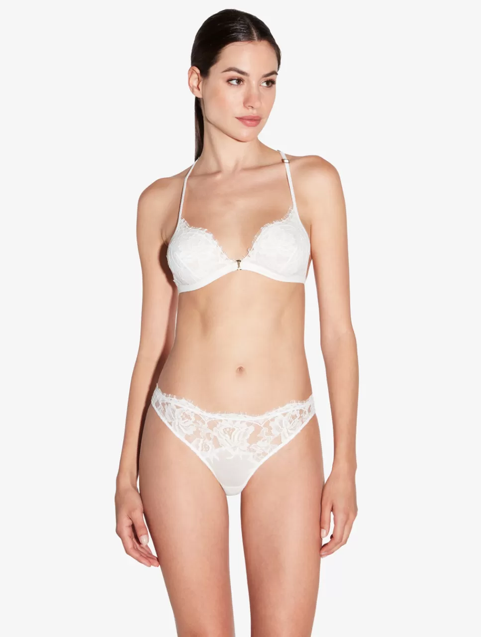 Discount Perizoma Off-white Con Pizzo Leavers Di Cotone Perizomi & tanga