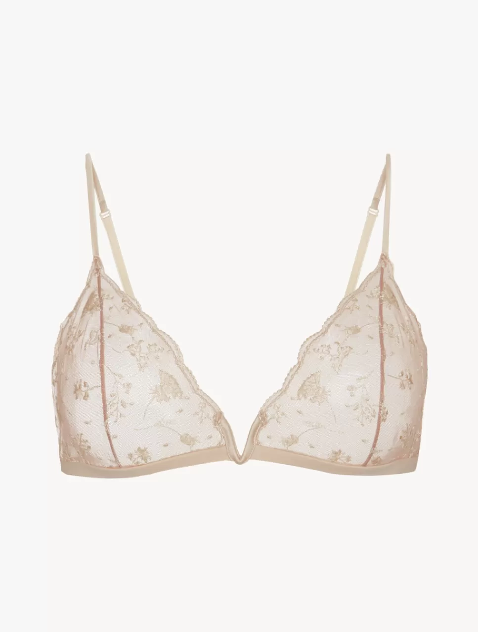 Cheap Reggiseno A Triangolo Con Tulle Ricamato Senza ferretto | Triangolo