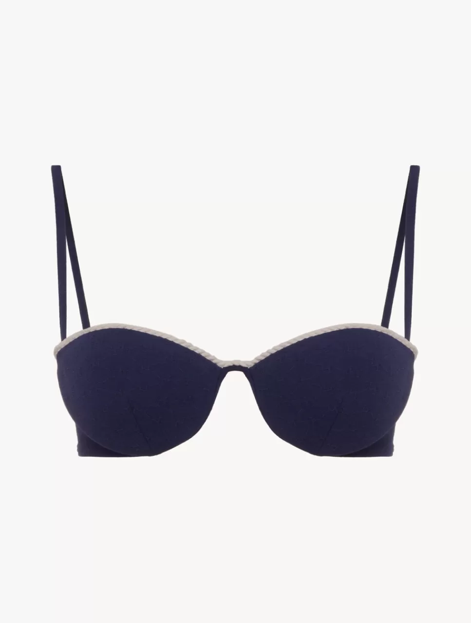 Fashion Reggiseno Mare A Fascia Navy Con Monogramma Bikini