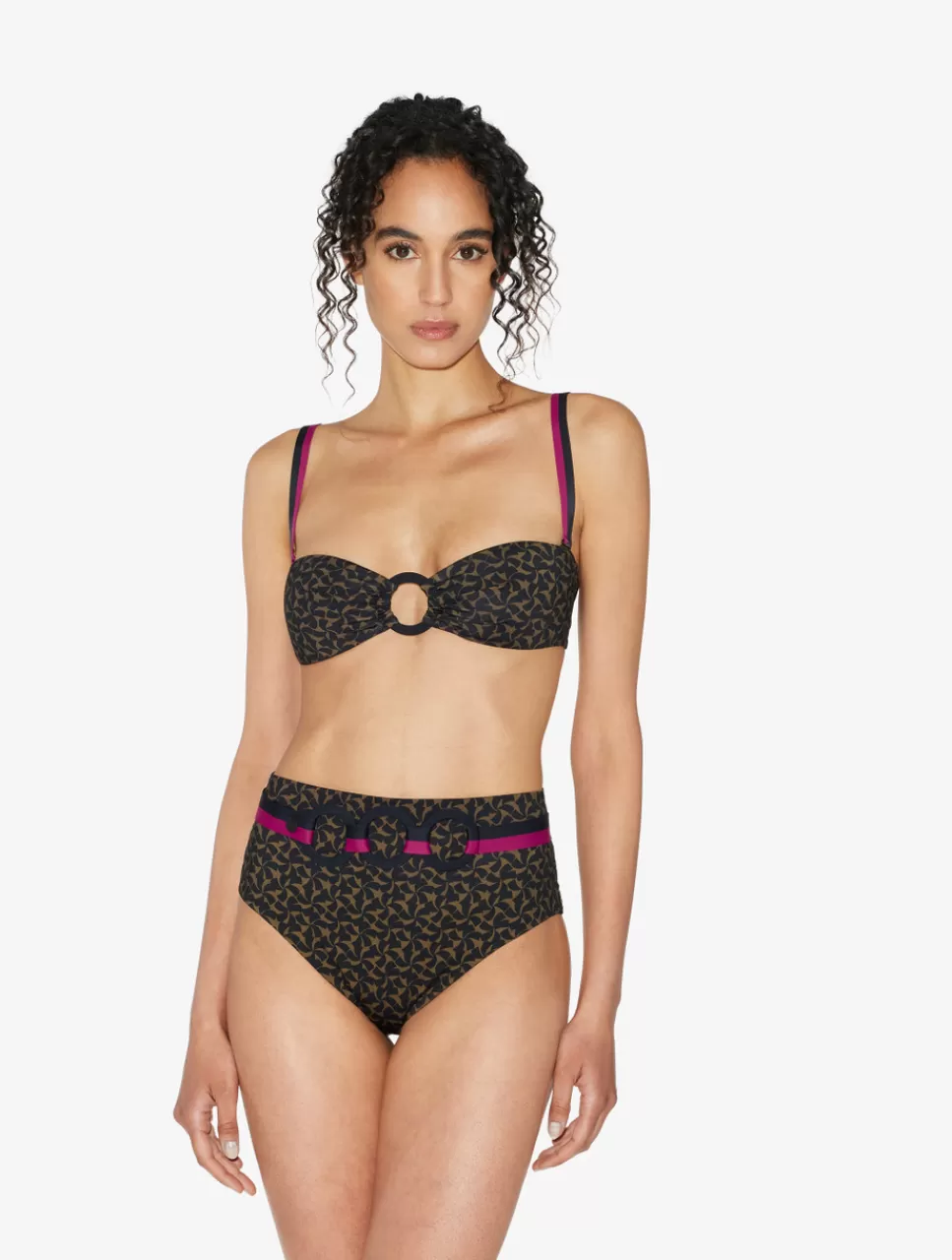 Shop Reggiseno Mare A Fascia Verde Scuro E Nero Bikini