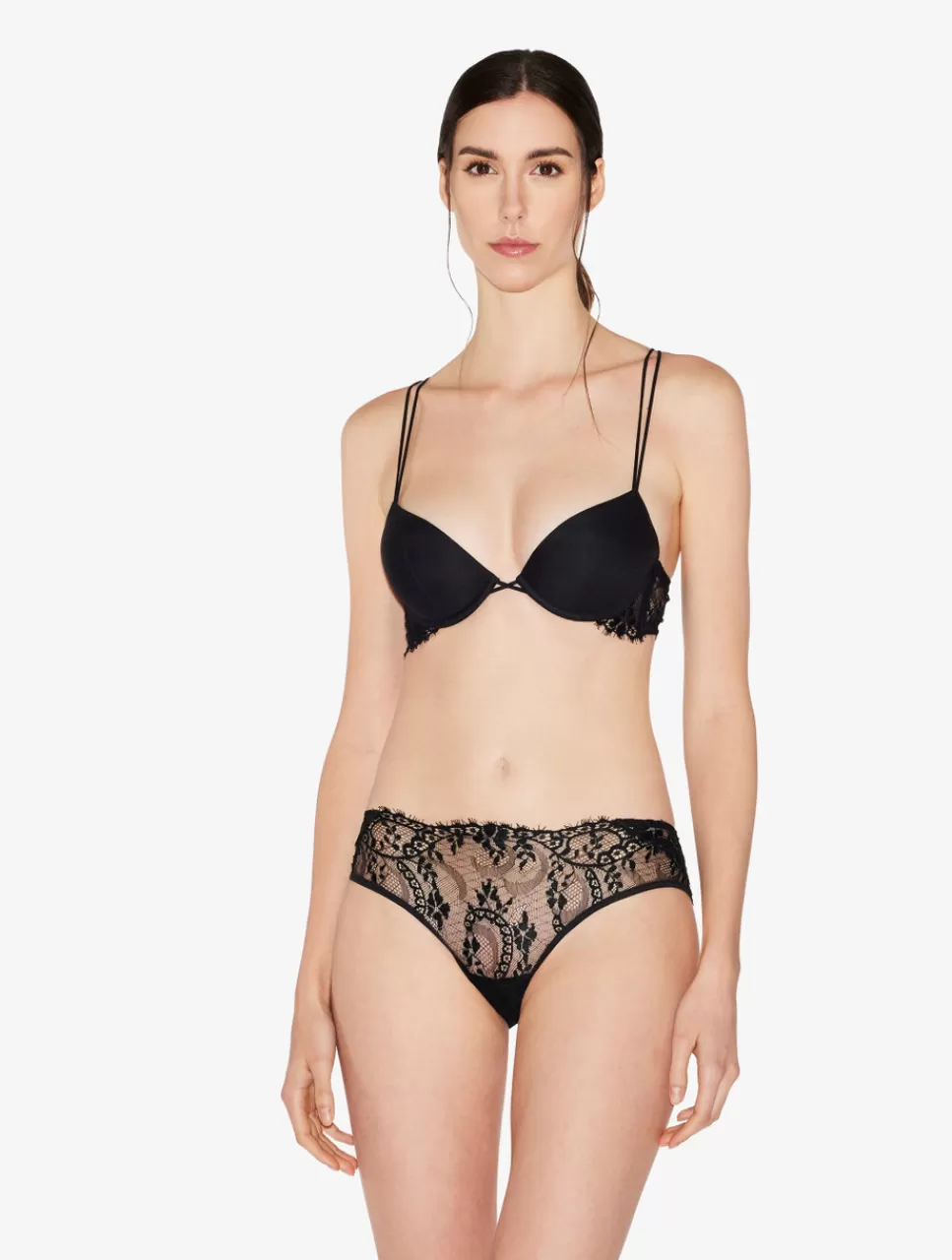 Sale Reggiseno Push-up Imbottito Con Finiture In Pizzo Leavers Imbottiti | Push Up