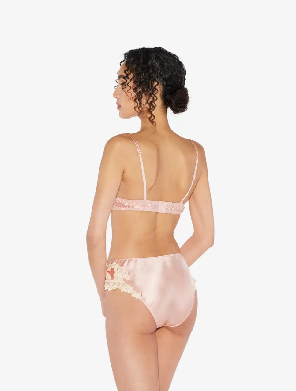 Flash Sale Reggiseno Push-up In Seta Con Ricamo A Frastaglio Avorio Con ferretto | Imbottiti