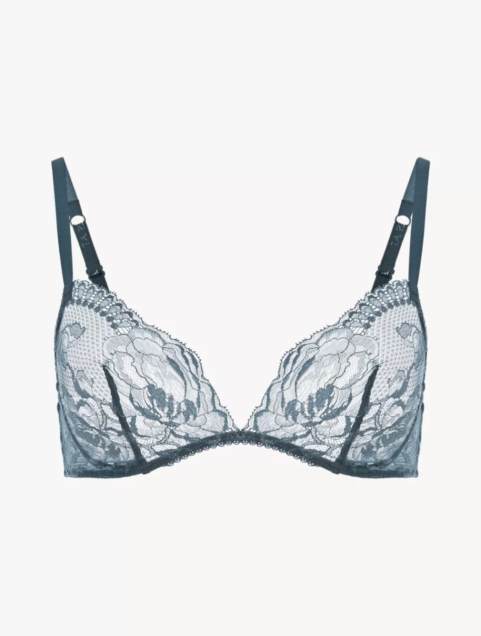 Fashion Reggiseno Senza Ferretto In Pizzo Blu Scuro Senza ferretto | Triangolo