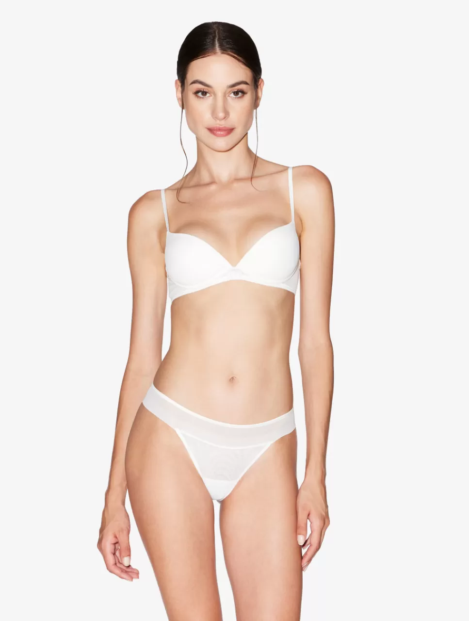 New Slip Brasiliano In Tulle Stretch Off-white Brasiliani | Shapewear