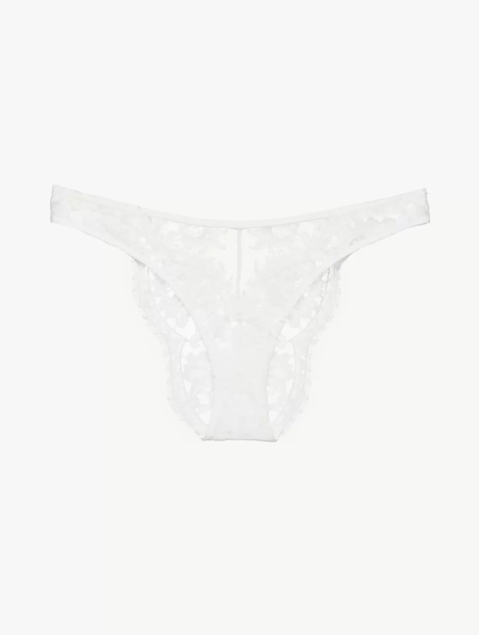 Best Slip Brasiliano Off-white Con Pizzo Leavers Di Cotone Brasiliani