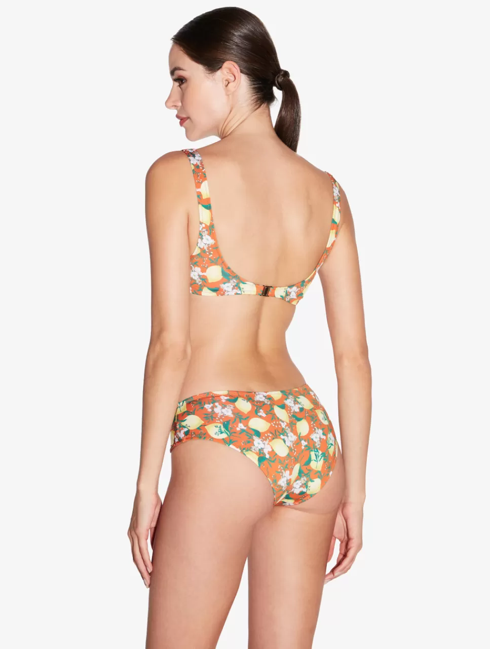 Fashion Slip Mare Con Stampa E Vita Drappeggiata Bikini