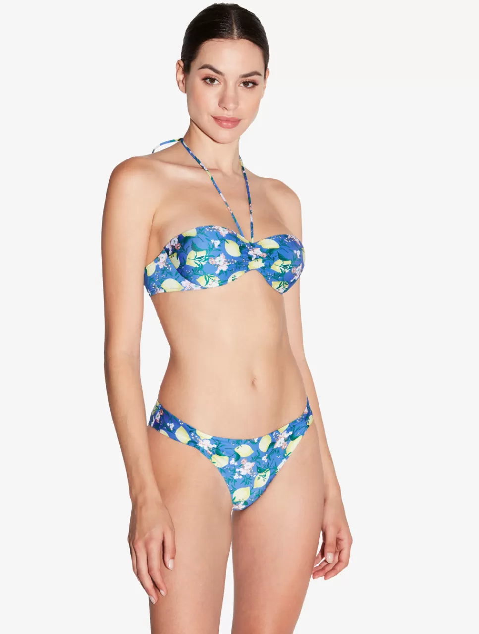 Sale Slip Mare Con Stampa E Arricciatura Bikini