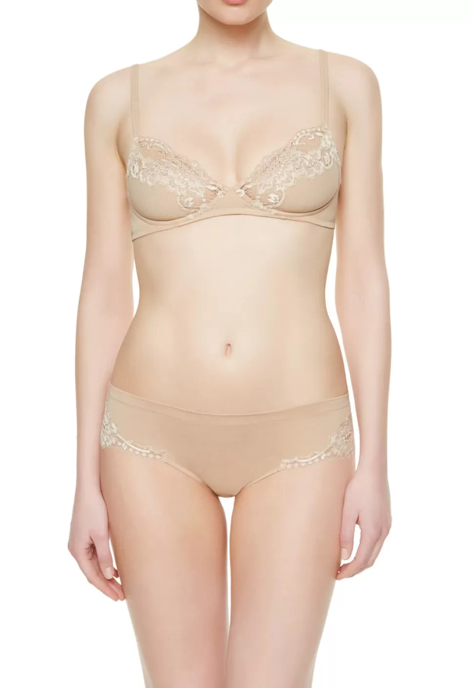 Cheap Slip Medio In Cotone Nude A vita media