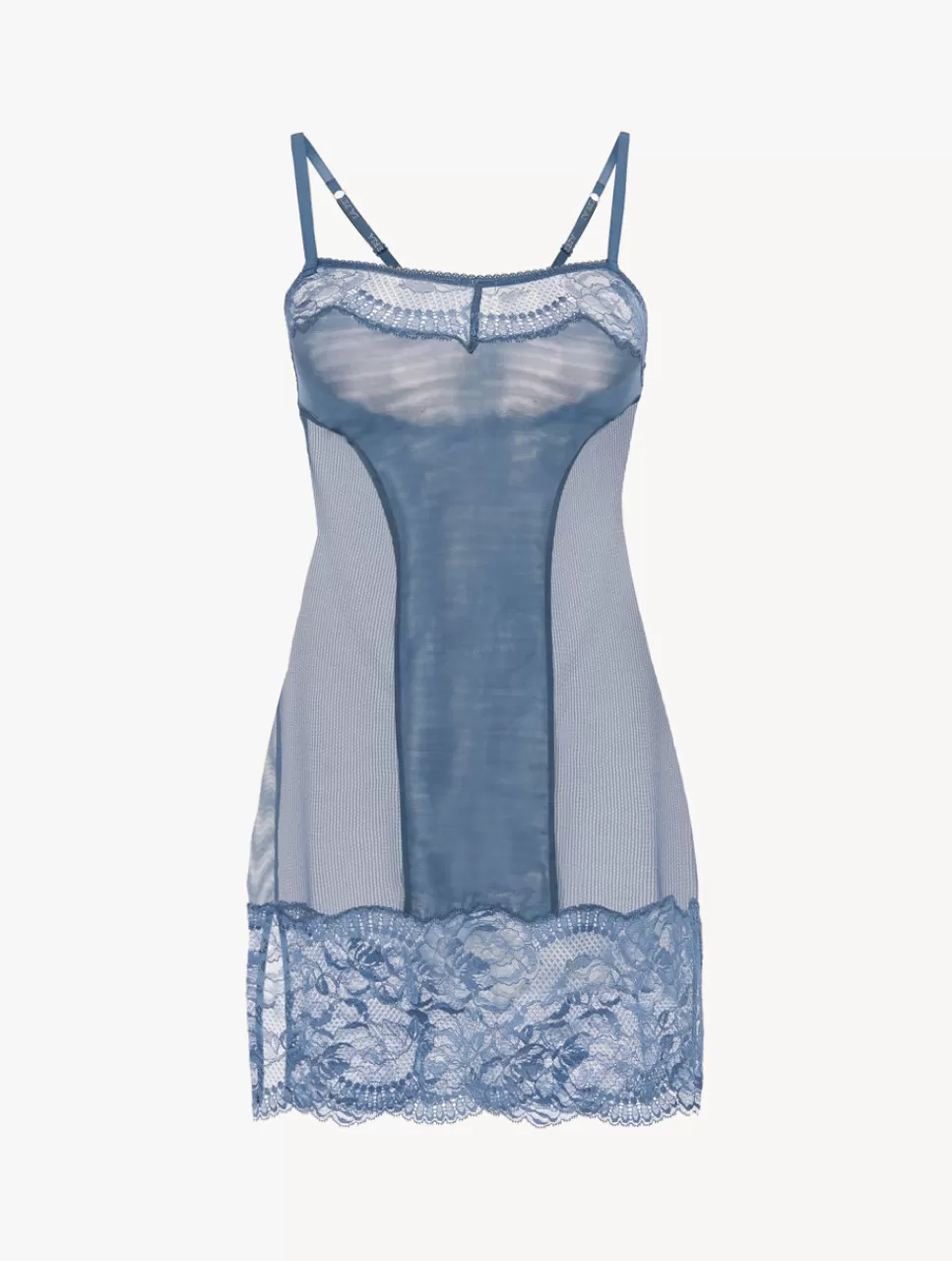 Cheap Slipdress In Pizzo Blu Slipdress & Sottovesti