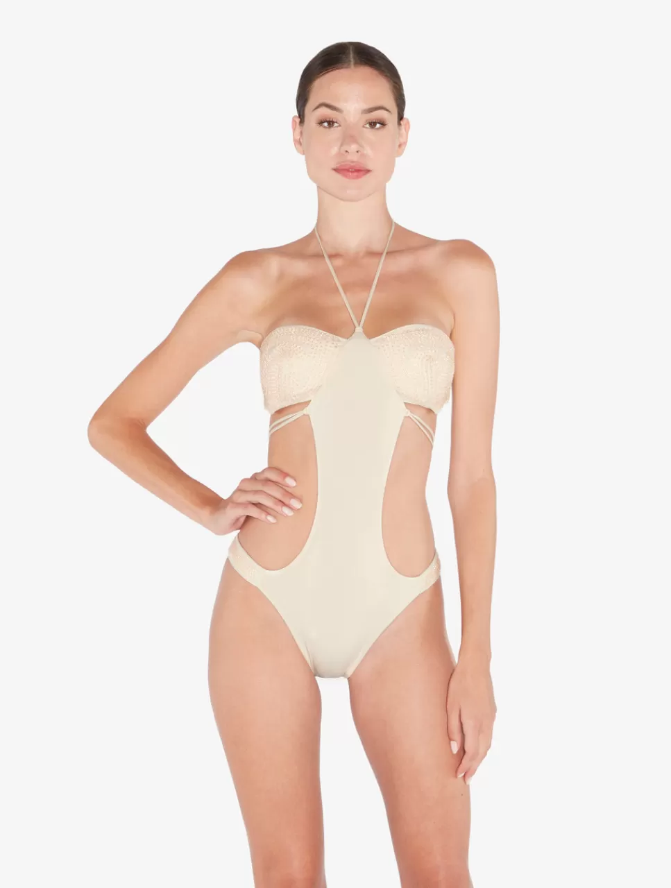 Cheap Trikini Champagne Con Perline Costumi interi | Bikini